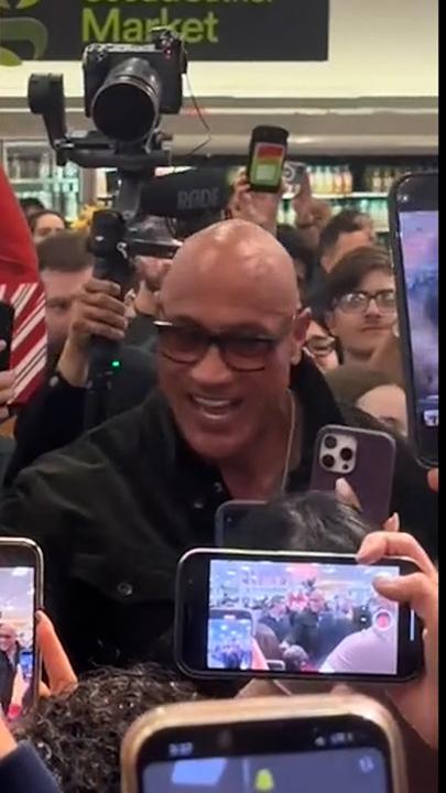 The Rock has a casual stroll through Target