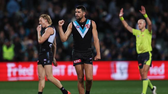 Ryan Burton has shared a Facebook post from board candidate Bruce Abernethy, the father of his partner. Picture: James Elsby/AFL Photos via Getty Images