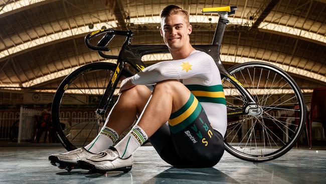 Matthew Glaetzer still hopes to race at the UCI track world cups in December after undergoing surgery for thyroid cancer last week. Picture: Matt Turner.