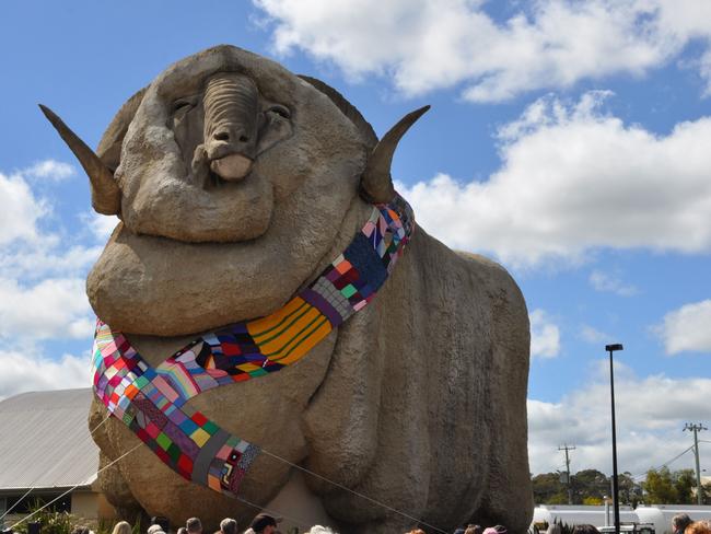 A stop at the Big Merino proved a hit with the kids.