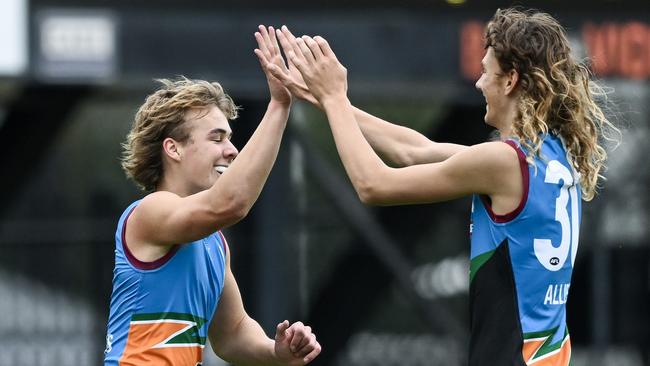 Ryley Sanders (left) is a top-10 draft prospect. Picture: Getty Images