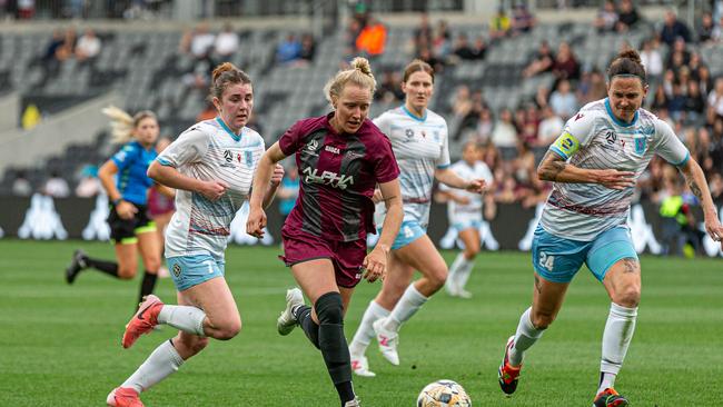 Kelli Brown opened the scoring for Macarthur Rams as they claimed the 2024 NPL Women's NSW championship. Picture: Football NSW/Nielsen Images