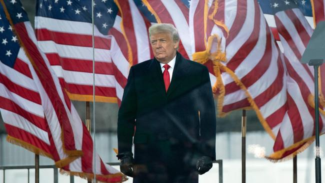 Donald Trump speaks to supporters from The Ellipse near the White House on January 6, 2021, in Washington. Picture: AFP