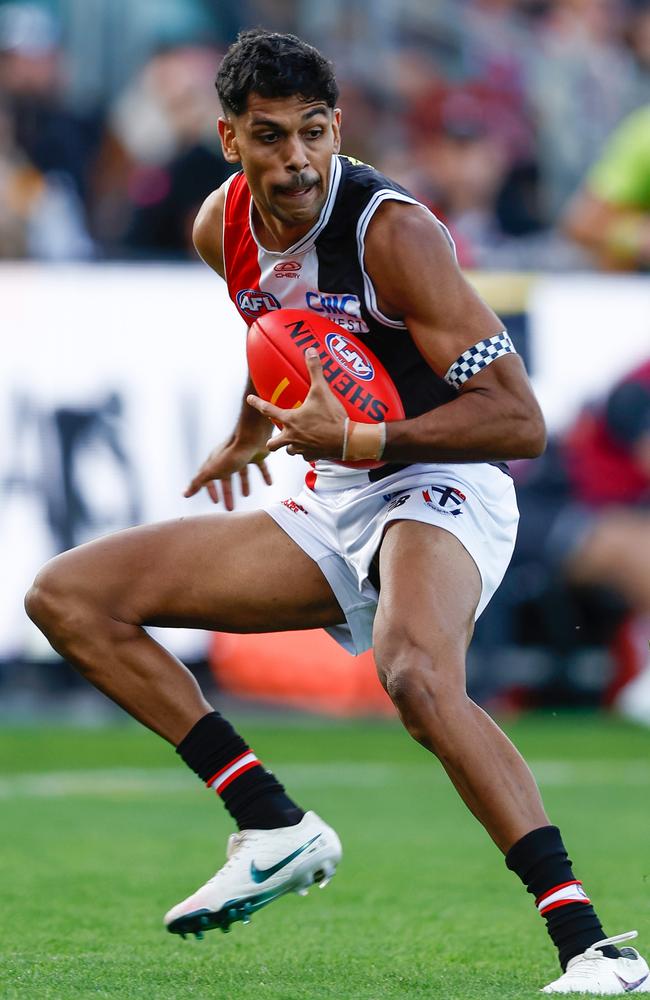 Nasiah Wanganeen-Milera has built into the season after a slow start. Picture: Michael Willson/AFL Photos via Getty Images.