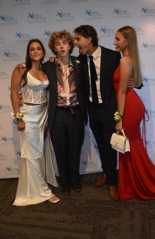 Agen Collen, Jake O'Hara, Roko Knott and Tiara Groenewald at the Sunshine Coast Grammar School formal on November 17. Picture: Sam Turner