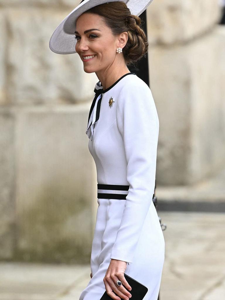 The ring was back in place for Trooping the Colour. Picture: Justin Tallis/AFP