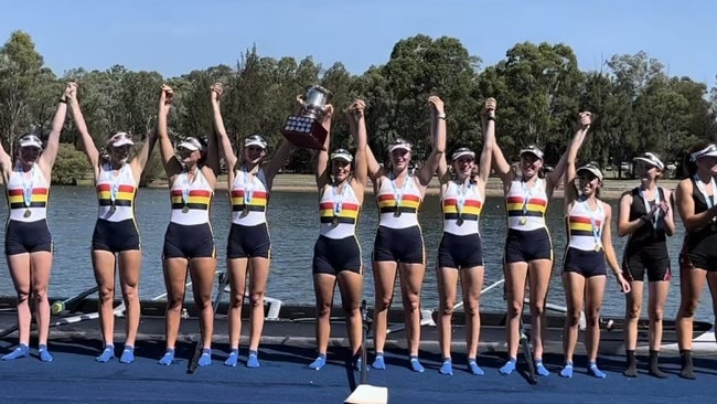 The victorious crew at Penrith on Saturday.