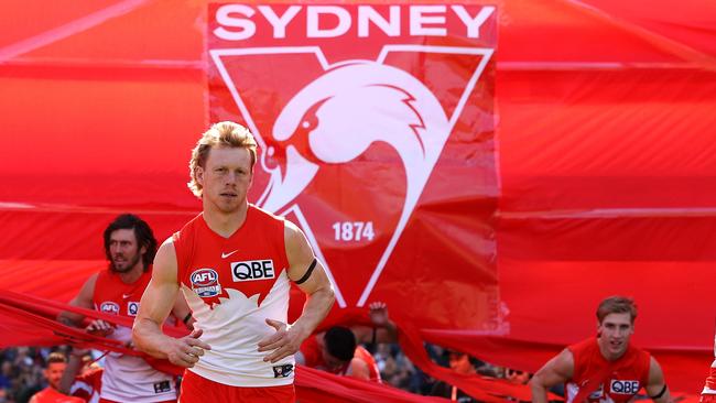 Swans co-captain Callum Mills won his first Bob Skilton Medal as the club’s best and fairest. Picture: Getty Images