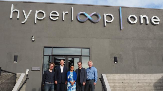 Gold Coast-based Federal Tourism, Trade and Investment Minister Steve Ciobo on a recent visit to the HQ in LA of Hyperloop One.