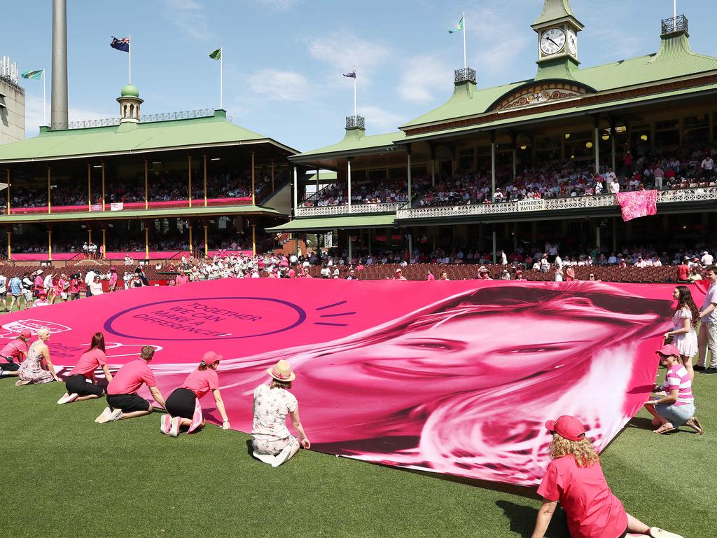 Cricket world turns pink for Jane McGrath Day at the SCG