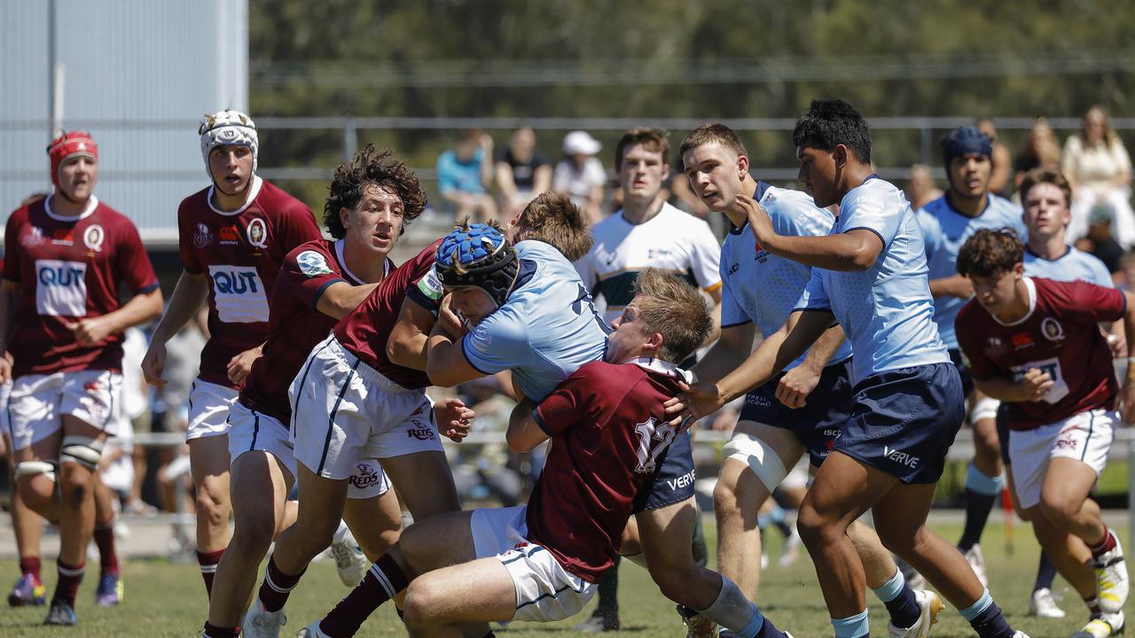 Round 3 Super Rugby U16 between NSW Waratahs U16 v QLD Reds U16 at Forshaw Rugby Park, Sylvania Waters - Sunday 15th October 2022. © Karen Watson