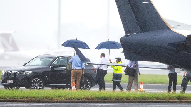 QLD Premier Steven Miles flies to Cairns in a private jet. Photo: Emily Barker