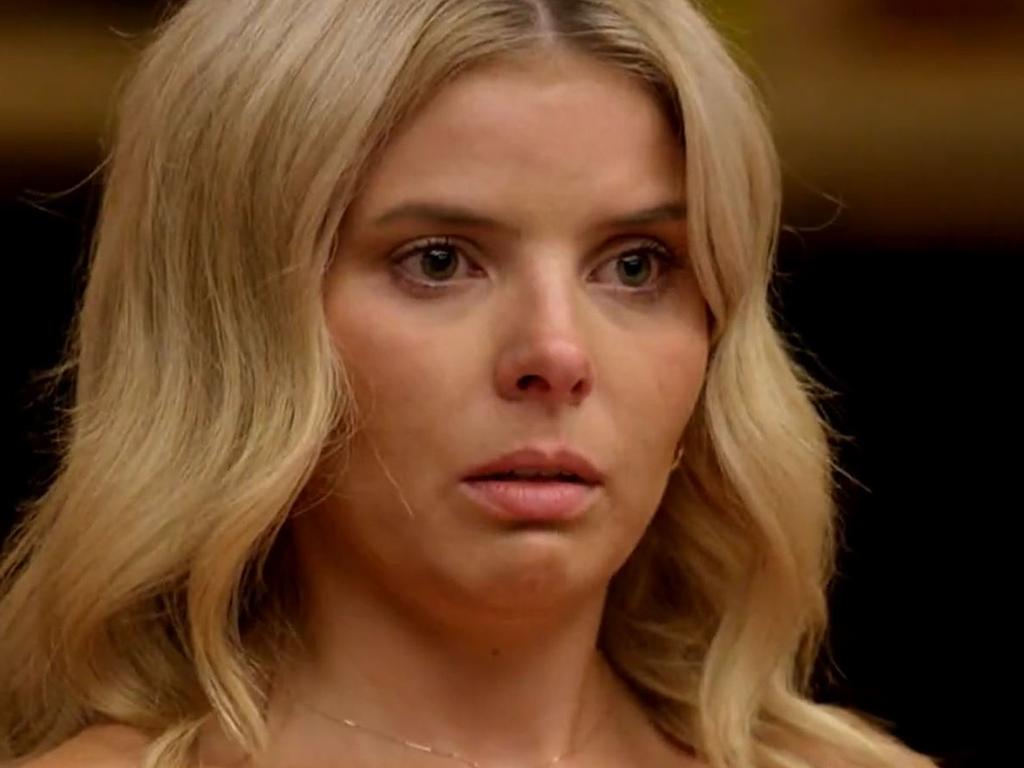 Olivia looks absolutely distraught in the teaser. Picture: Channel 9