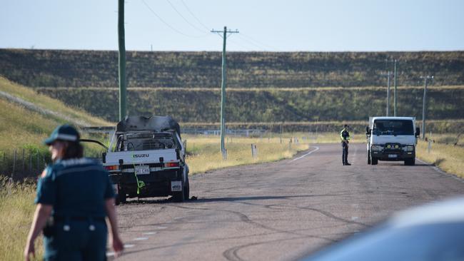 Police have closed off a section of Riverway Dr after crews responding to a car fire at 6am noticed a ’suspicious device’ resembling a homemade bomb. Investigations are underway.