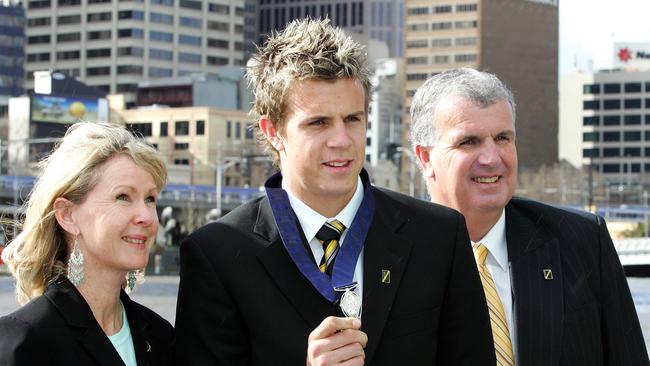 A fresh-faced Deledio after earning the Rising Star award in 2005. 