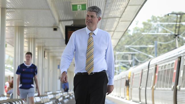 Transport Minister Stirling Hinchliffe was invited to attend an emergency meeting of the Queensland Rail Board but visited the Gold Coast 600 instead. Picture: Mark Cranitch