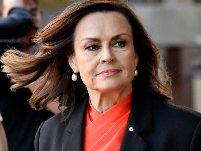 Lisa Wilkinson arrives at the Federal Court of Australia in Sydney, Tuesday, February 13, 2024. (AAP Image/Bianca De Marchi) NO ARCHIVING