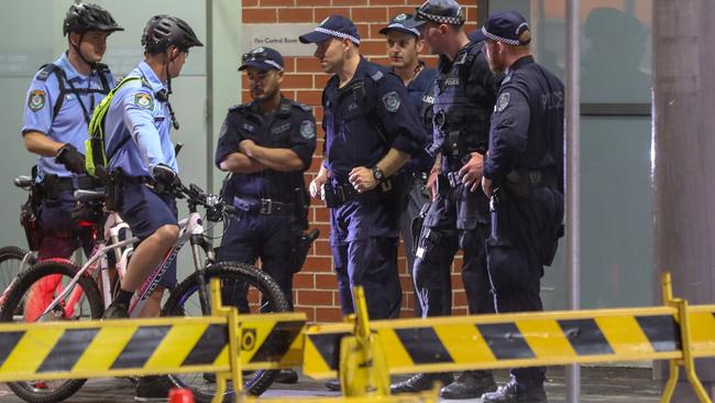 Ambulance and police at the Rolling Loud Music Festival at Sydney Olympic Park. Picture: Dean Asher