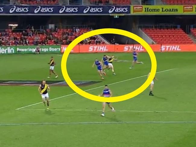 A super soft free kick handed Richmond a goal