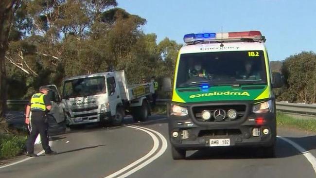 The young man died after colliding with a truck at Wattle Flat. Picture: 7 News