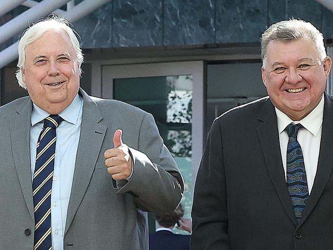 CANBERRA, AUSTRALIA NewsWire PhotosMAY,26 2021 Clive Palmer with Craig Kelly in Parliament House in Canberra.Picture: NCA NewsWire / NO BYELINE