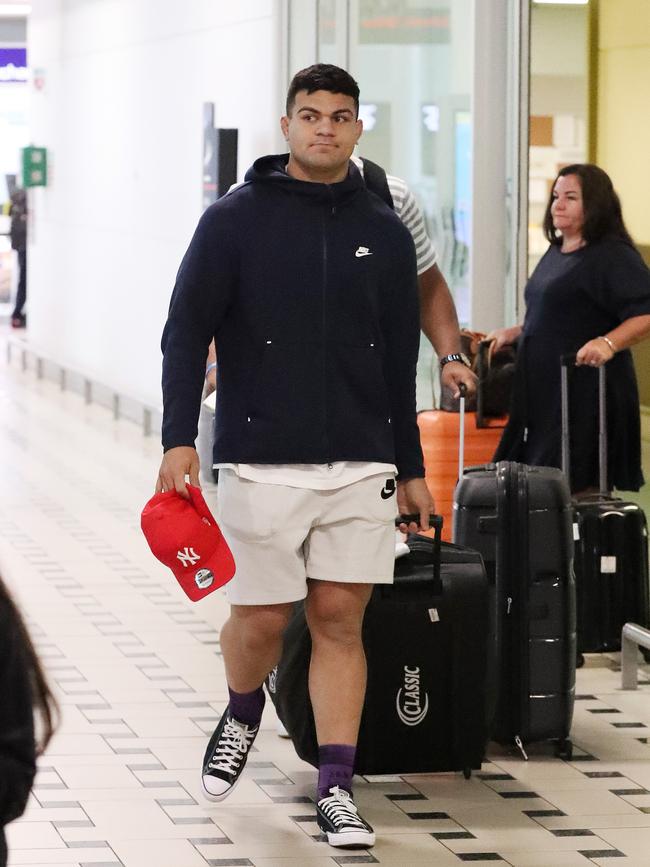 David Fifita after arriving back into Australia last month following his arrest in Bali. Photographer: Liam Kidston.