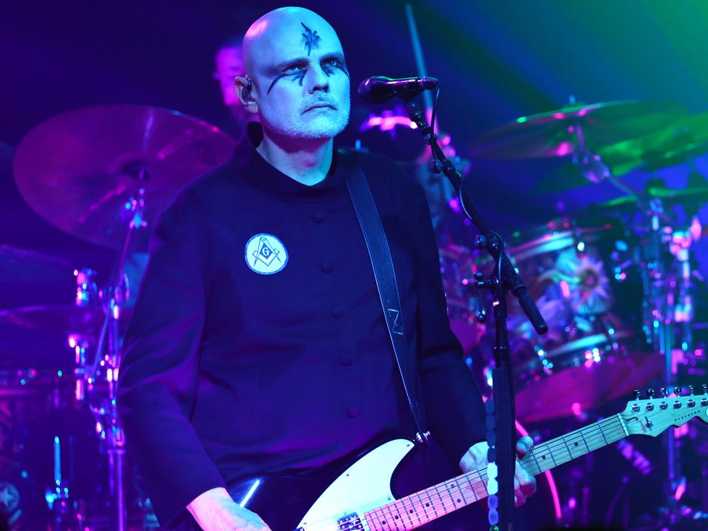 Corgan’s current onstage look. Picture: Theo Wargo/Getty Images