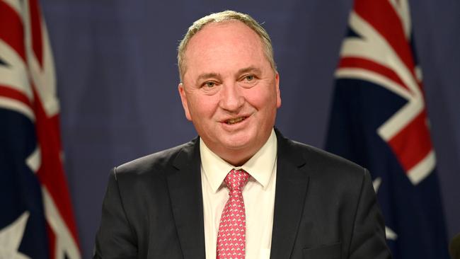 Minister for Home Affairs Karen Andrews said the leaked message was not Barnaby Joyce’s “finest hour”. Picture: NCA NewsWire / Jeremy Piper