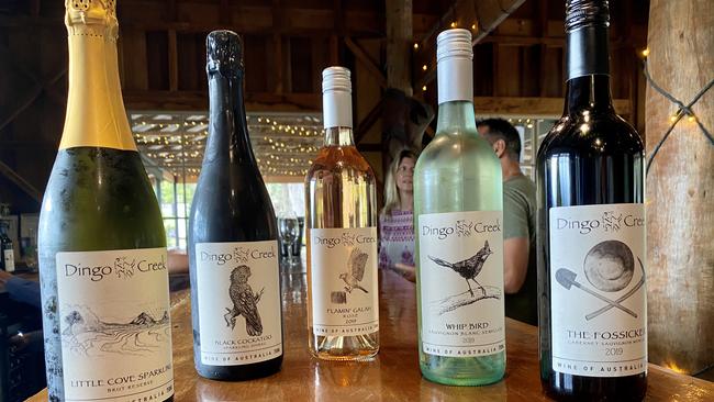 Some of the collection available at Dingo Creek Vineyard.