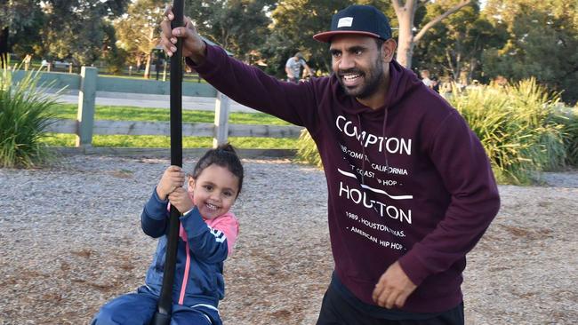 Nathan Lovett-Murray and daughter Harmony.