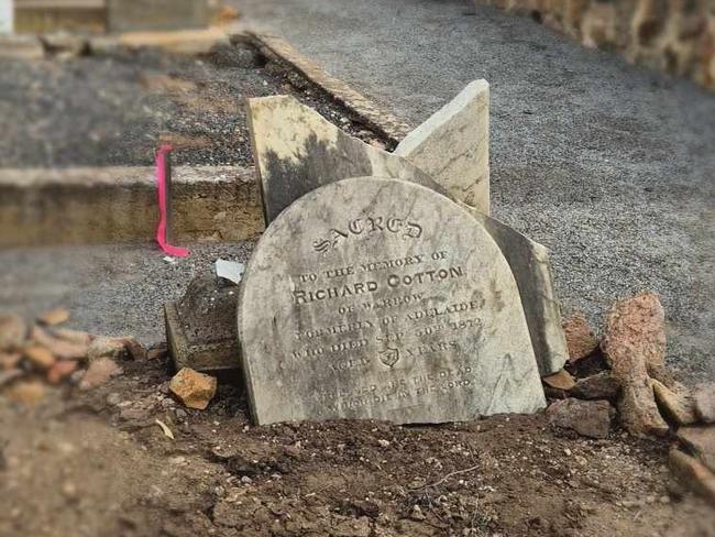 Vandals callously desecrate 31 graves at the Pioneer Cemetery in Port Lincoln, Picture: Supplied (Port Lincoln Mayor Diana Mislov)