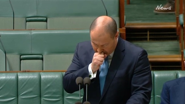 Treasurer hit by coughing fit during budget speech