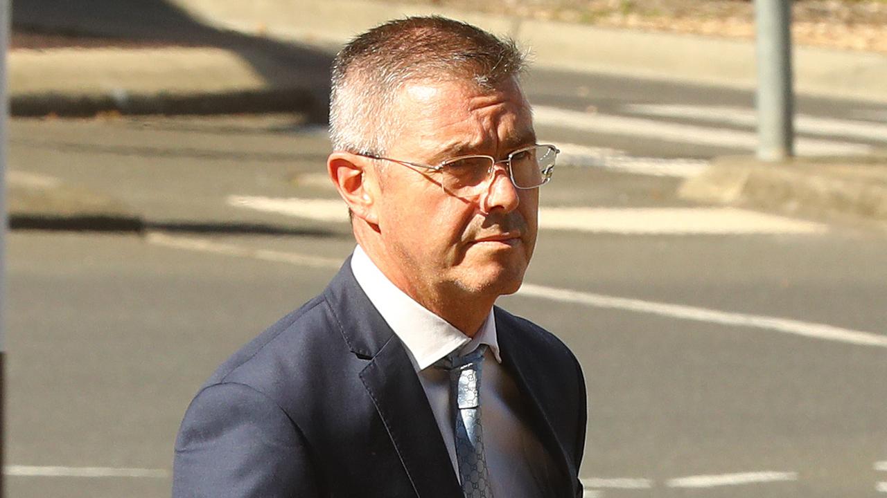 Robert Evans arrives at court during the trial.