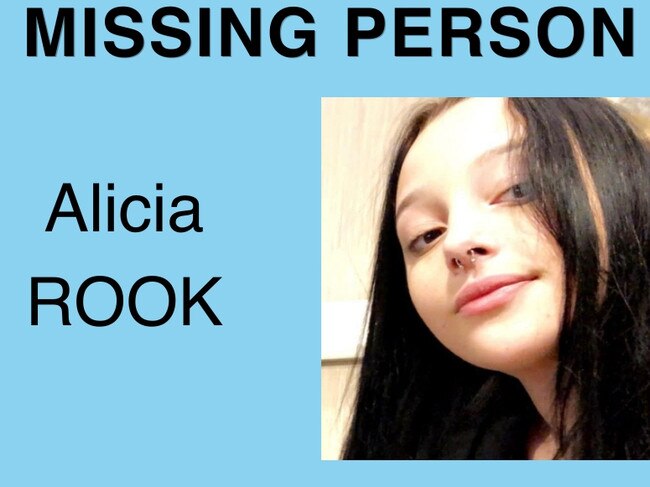 Missing teen Alicia Rook. Picture: SAPOL