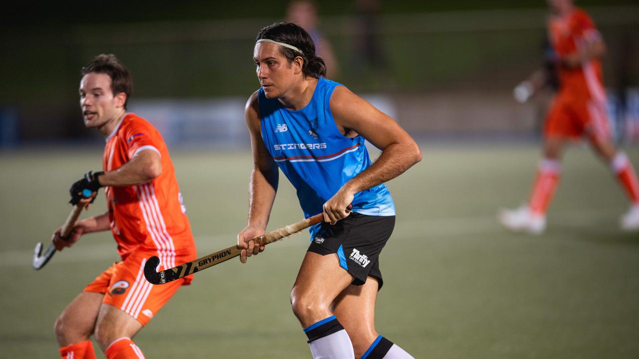 The first Festival of Hockey match between the Territory Stingers and Brisbane Blaze. Picture: Pema Tamang Pakhrin