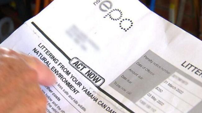 Beau Jackson was fined $250 for littering at his speed camera location. Picture: A Current Affair
