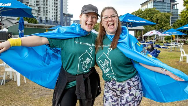 Bethany Wiilson from Northgate and Emma Moloney from Nundah at Bridge to Brisbane 2022, Sunday, August 28, 2022 – Picture: Richard Walker