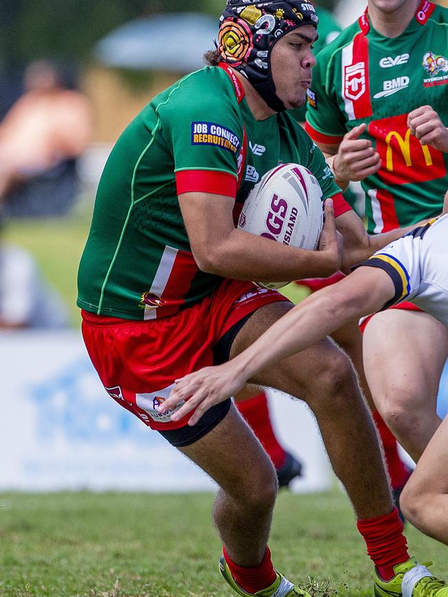 Cayleb Johnson playing Meninga Cup. Picture: Jerad Williams