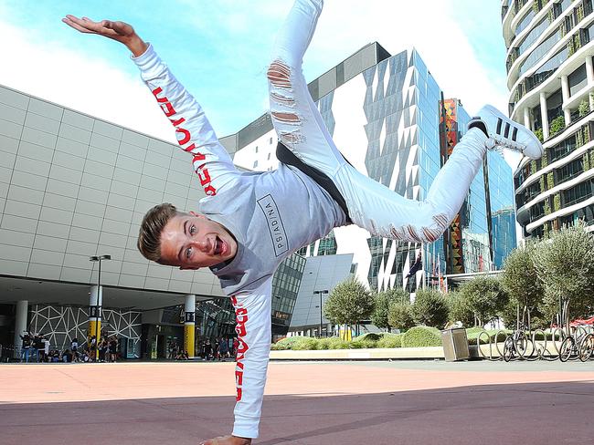 Jaryd Bennett, 14, from Cranbourne East will dance on stage with Justin Bieber tonight. Picture: Ian Currie