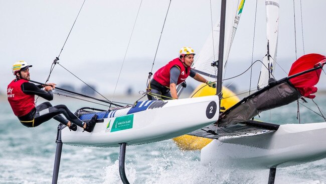 The Australians in action at the world championships.