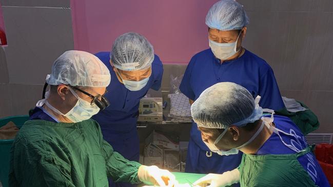 Dr Tim Proudman operates in Bhutan. Picture: Supplied