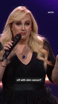 Rebel Wilson's 'skin cancer' joke cut from TEN's broadcast