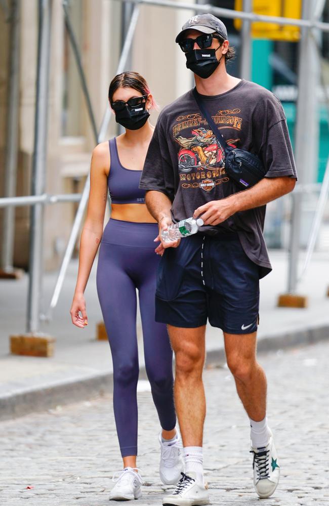 Supermodel Kaia Gerber and her Australian boyfriend, Euphoria star Jacob Elordi. Picture: Gotham/GC Images