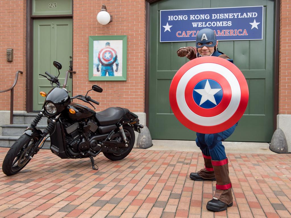 There are plenty of roles for men too including Captain America at Hong Kong Disneyland. Picture: Disney