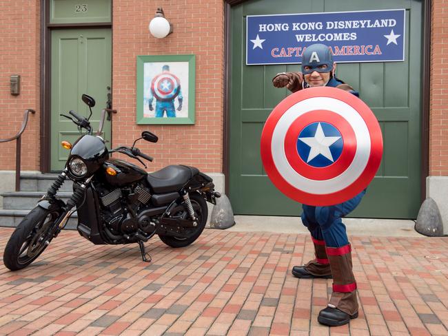 There are plenty of roles for men too including Captain America at Hong Kong Disneyland. Picture: Disney