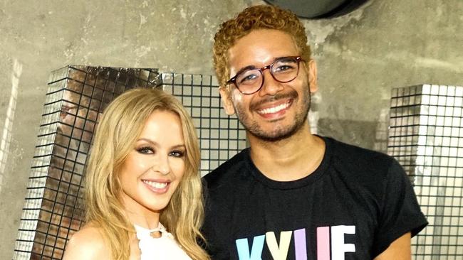 Super fan, Junior Barreto, with Kylie Minogue. Picture: Instagram