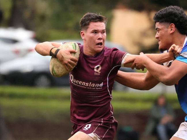 Zane Harrison captained the Queensland schoolboys side this year, but don’t get your hopes up Maroon fans, he’s committed to the Blues. Picture credit: Nashys Pix.