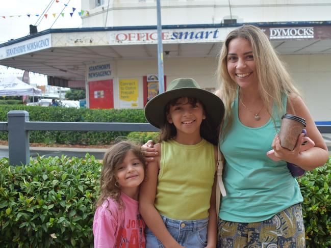 Melinda, Mya and Ari from Karana Downs at 2024s Apple and Grape Festival on Saturday