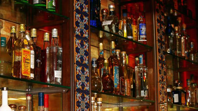 Behind the bar at El Camino Cantina.