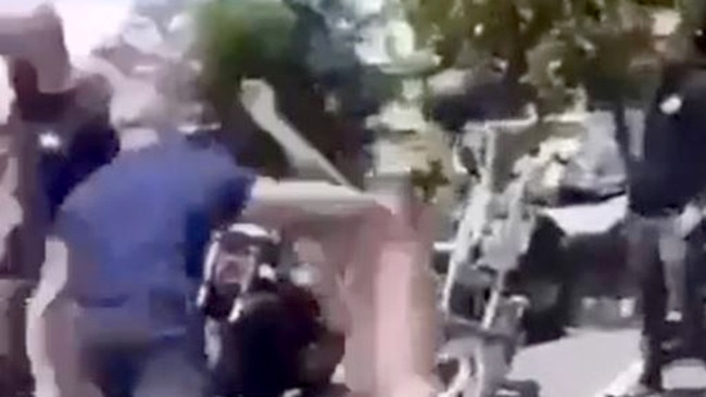 A video shared on social media, showed Mouhamed ‘Moudi’ Tajjour being bashed and kicked by multiple men who pinned him to the ground. Picture: Supplied